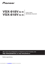 Pioneer VSX-918V-K Bedienungsanleitung