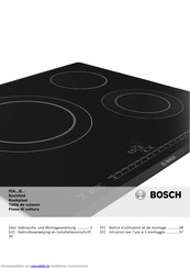 Bosch PIA645B68E Edelstahl umlaufender Rahmen Induktions-Kochstelle Glaskeramik Gebrauchsanleitung