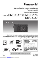 Panasonic Lumix DMC-GX7K Kurzbedienungsanleitung
