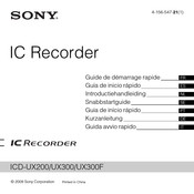 Sony ICD-UX200 Kurzanleitung