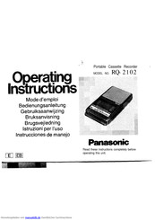 Panasonic RQ-2102 Bedienungsanleitung