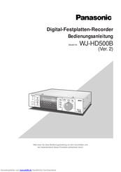 Panasonic WJ-HD500B Bedienungsanleitung