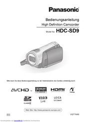 Panasonic HDC-SD9 Bedienungsanleitung