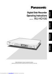 Panasonic WJ-HD100 Bedienungsanleitung