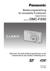 Panasonic lumix DMC-FX80 Bedienungsanleitung