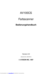 Avision AV100CS Bedienungsanleitung