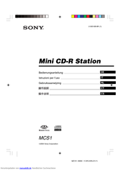 Sony MCS1 Bedienungsanleitung