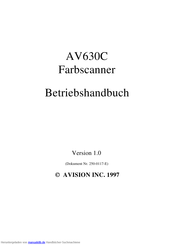 Avision AV630C Betriebshandbuch