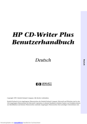 Hp CD-Writer Plus Benutzerhandbuch