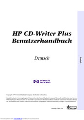 Hp CD-Writer Plus Benutzerhandbuch