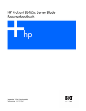 HP ProLiant BL465c Benutzerhandbuch