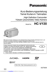Panasonic HC-V130 Kurzbedienungsanleitung