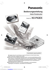 Panasonic KX-PX2EX Bedienungsanleitung