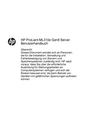 HP ProLiant ML310e Gen 8 Benutzerhandbuch