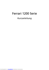 Acer Ferrari 1200 Serie Kurzanleitung