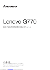 Lenovo G770 Benutzerhandbuch