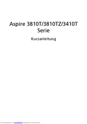 Acer Aspire 3810T Serie Kurzanleitung