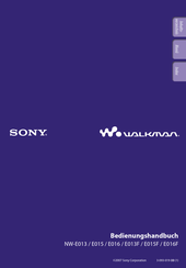 Sony Walkman NW-E013F Bedienungsanleitung