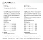 Neumann.Berlin KK 185 Kurzanleitung