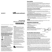 Sony WALKMAN NWD-B103 Kurzanleitung
