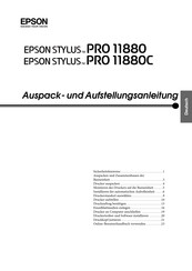 Epson Stylus Pro 11880C Aufstellungsanleitung