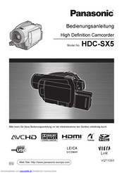Panasonic HDC-SX5 Bedienungsanleitung