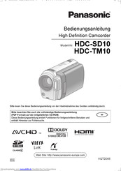 Panasonic HDC-TM10 Bedienungsanleitung