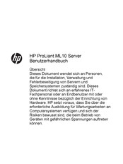 HP ProLiant ML10 Benutzerhandbuch