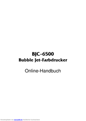Canon BJC-6500 Handbuch