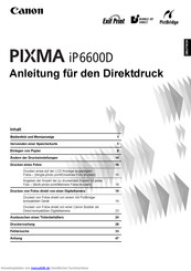 Canon PIXMA iP6600D Anleitung
