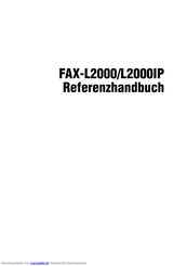 Canon FAX-L2000IP Referenzhandbuch