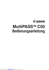 Canon MultiPASS C50 Bedienungsanleitung