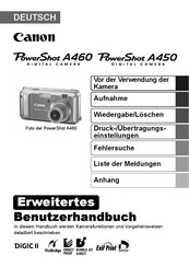 Canon PowerShot A460 Benutzerhandbuch
