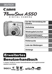 Canon PowerShot A550 Benutzerhandbuch