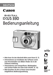 Canon Digital IXUS 330 Bedienungsanleitung