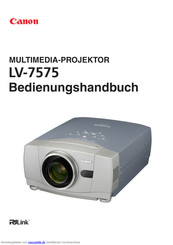Canon LV-7575 Bedienungshandbuch