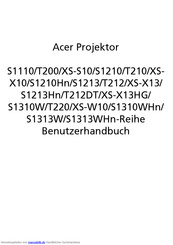 Acer XS-X10 Benutzerhandbuch