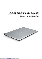 Acer Aspire S3 Serie Benutzerhandbuch
