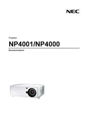 NEC NP4000 Benutzerhandbuch