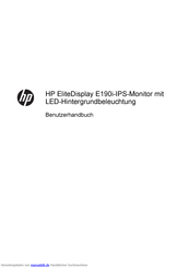 HP EliteDisplay E190i Benutzerhandbuch