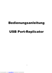 Toshiba USB Port Replicator II Bedienungsanleitung