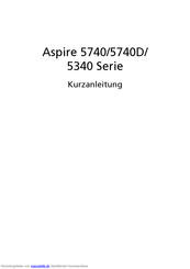 Acer Aspire 5740 Serie Kurzanleitung