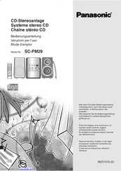 Panasonic SCPM29 Bedienungsanleitung