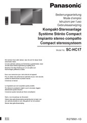 Panasonic SCHC17EG Bedienungsanleitung
