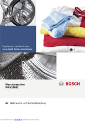 Bosch WAY32892 HomeProfessional Waschvollautomat Gebrauchsanleitung