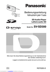 Panasonic SVSD300 Bedienungsanleitung