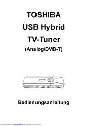 Toshiba USB Hybrid TV Tuner Bedienungsanleitung