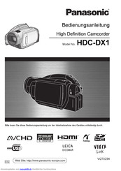 Panasonic HDCDX1 Bedienungsanleitung