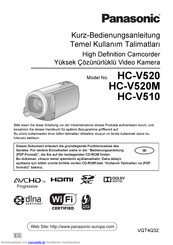 Panasonic HCV520EG Kurzanleitung