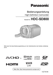 Panasonic HDCSD800EG Bedienungsanleitung